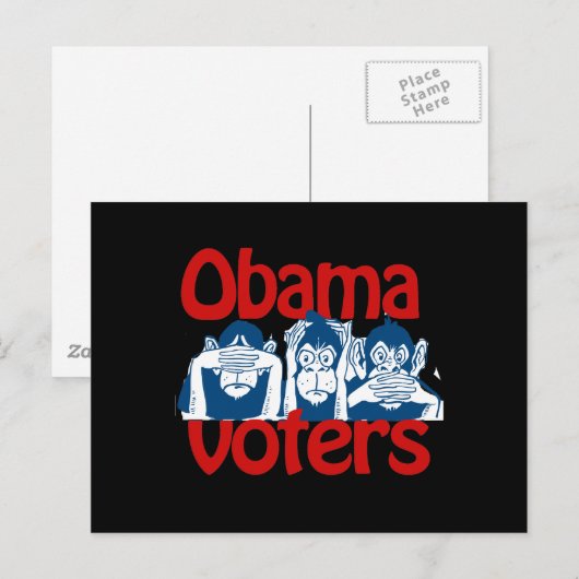 Obama kiezers briefkaart (Voorkant / Achterkant)