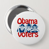 Obama kiezers ronde button 4,0 cm (Voorkant /achterkant)