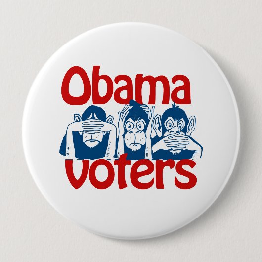 Obama kiezers ronde button 4,0 cm (Voorkant)