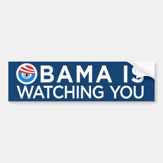 Obama kijkt naar je bumpersticker (Voorkant)