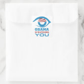 Obama kijkt naar je Obama Eye PRISM Vierkante Sticker (Tas)