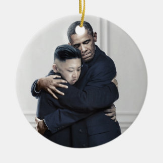 Obama Kim Jong Un Noord-Korea Love Keramisch Ornament