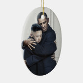 Obama Kim Jong Un Noord-Korea Love Keramisch Ornament (Rechts)