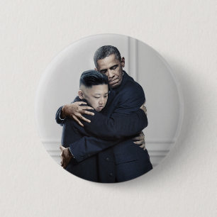 Obama Kim Jong Un Noord-Korea Love Ronde Button 5,7 Cm
