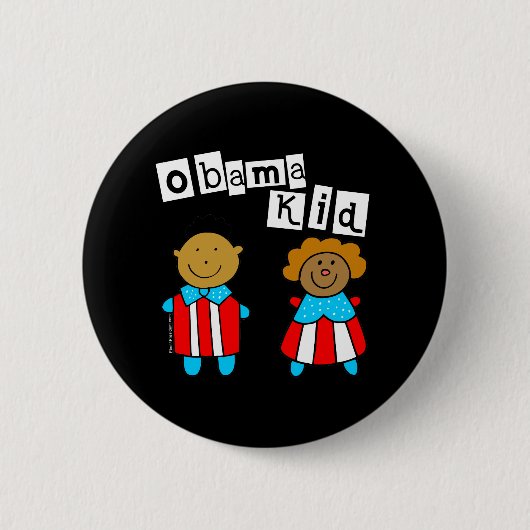 Obama Kind Ronde Button 5,7 Cm (Voorkant)