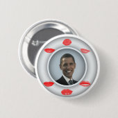 Obama Kisses Ronde Button 5,7 Cm (Voorkant /achterkant)