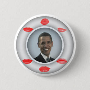 Obama Kisses Ronde Button 5,7 Cm