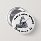 Obama krijgt het over ronde button 5,7 cm (Voorkant /achterkant)