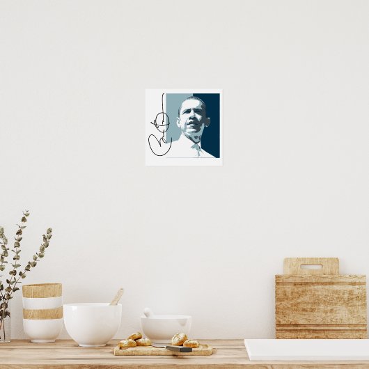 OBAMA LEADERSHIP BLUE -.png Poster (Keuken)