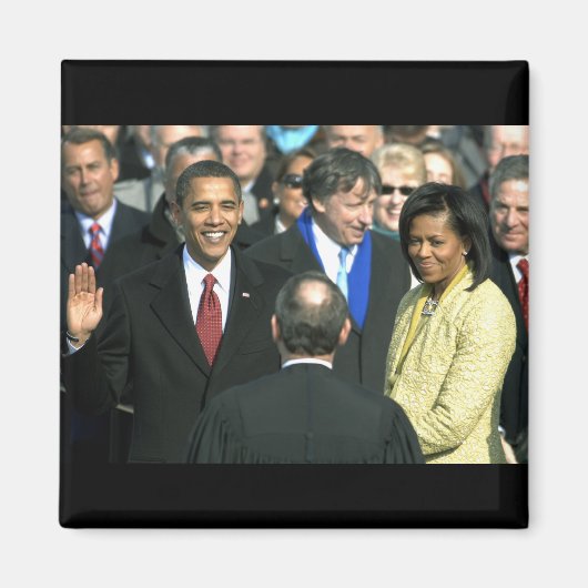 obama legt eed af magneet (Voorkant)