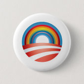 Obama LGBT Ronde Button 5,7 Cm (Voorkant)
