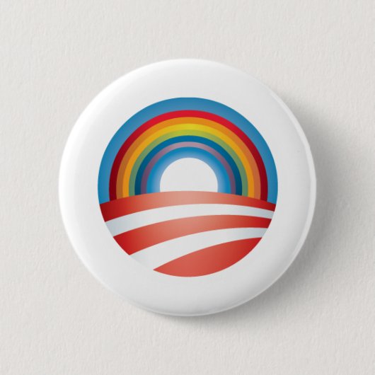 Obama LGBT Ronde Button 5,7 Cm (Voorkant)