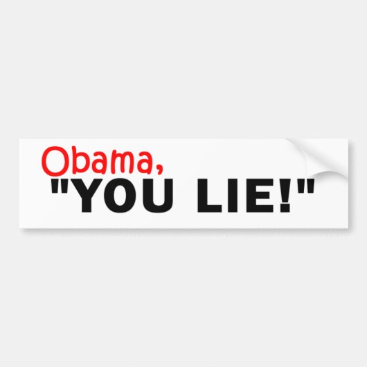Obama, Lie. Bumpersticker (Voorkant)