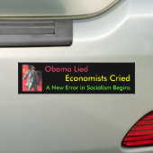 Obama Lied: Een nieuwe fout van het socialisme Bumpersticker (Op auto)