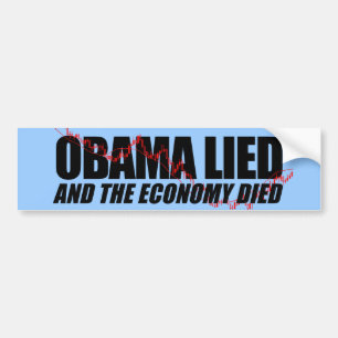 Obama Lied en de Economie stierven Bumpersticker