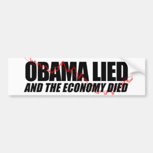 Obama Lied en de Economie stierven Bumpersticker