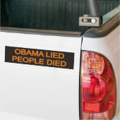 Obama Lied People Died Bumpersticker (Op Truck)