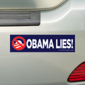 Obama Lies! Bumpersticker (Op auto)
