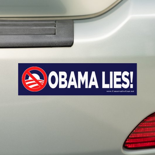 Obama Lies! Bumpersticker (Op auto)
