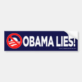 Obama Lies! Bumpersticker (Voorkant)