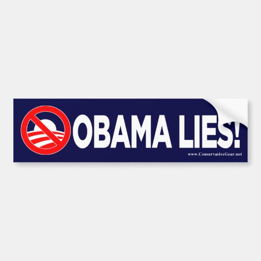 Obama Lies! Bumpersticker (Voorkant)