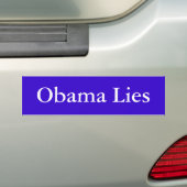Obama Lies Bumpersticker (Op auto)