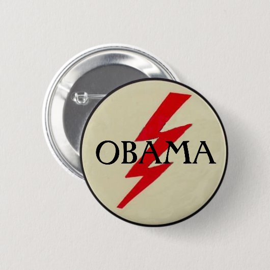 OBAMA Lightning Bolt Button (Voorkant /achterkant)