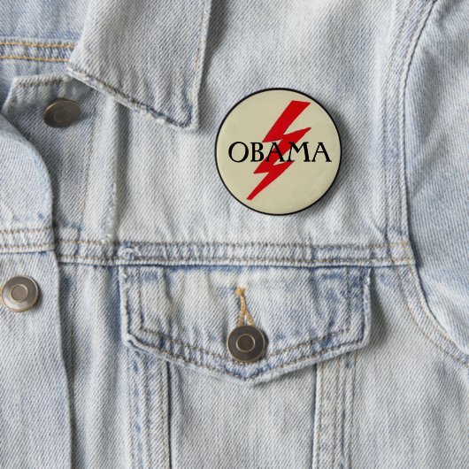 OBAMA Lightning Bolt Button (In situ)