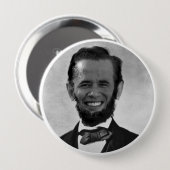 OBAMA LINCOLN RONDE BUTTON 4,0 CM (Voorkant /achterkant)