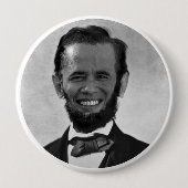 OBAMA LINCOLN RONDE BUTTON 4,0 CM (Voorkant)