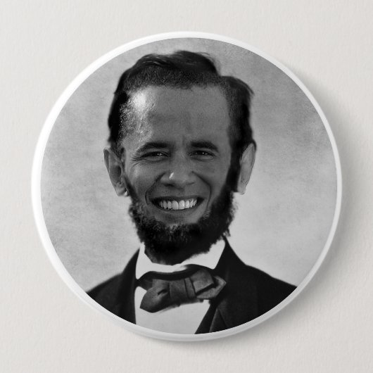 OBAMA LINCOLN RONDE BUTTON 4,0 CM (Voorkant)