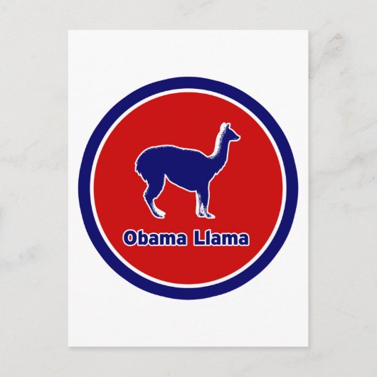 Obama Llama Briefkaart (Voorkant)