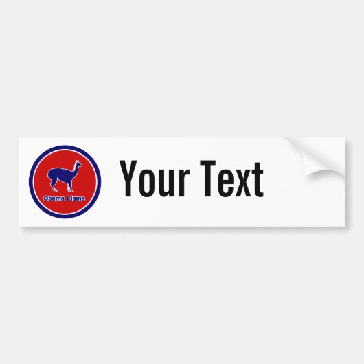 Obama Llama Bumpersticker (Voorkant)