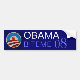 Obama-logo-712332, hammer sikkel, OBAMA, BITEME... Bumpersticker