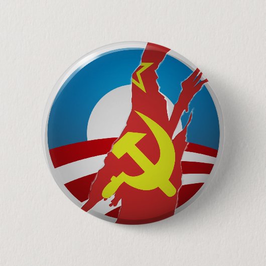 Obama Logo Blootgestelde Button (Voorkant)
