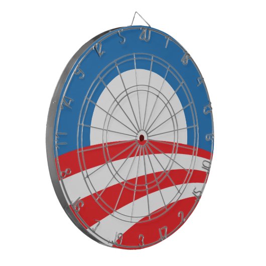 Obama Logo Dart board Dartbord (Voorkant Links)