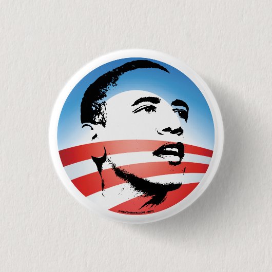 Obama Logo - Plain Ronde Button 3,2 Cm (Voorkant)