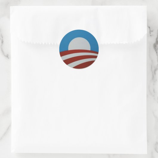 Obama-logo Ronde Sticker (Tas)