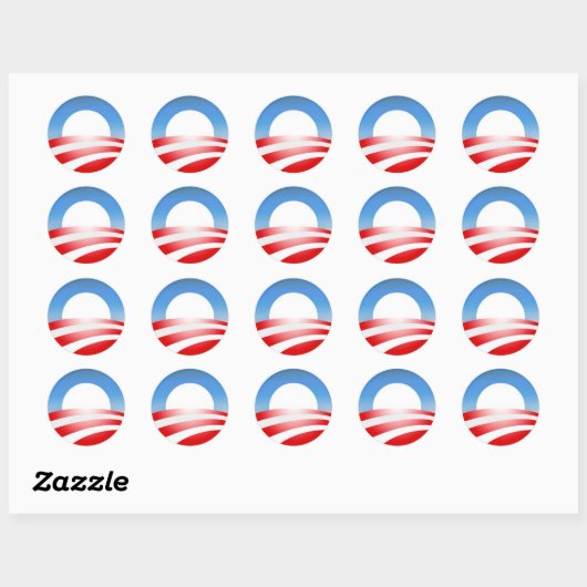 Obama Logo Ronde Sticker (Vel)