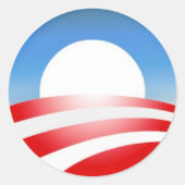 Obama Logo Ronde Sticker (Voorkant)