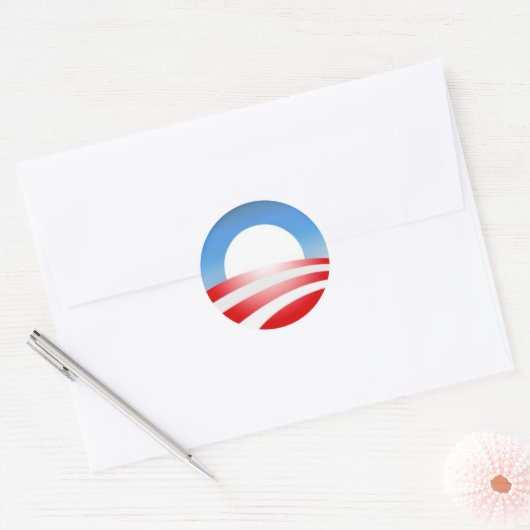 Obama Logo Ronde Sticker (Envelop)