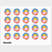obama logo - sovjet ronde sticker (Vel)