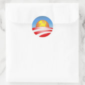 obama logo - sovjet ronde sticker (Tas)