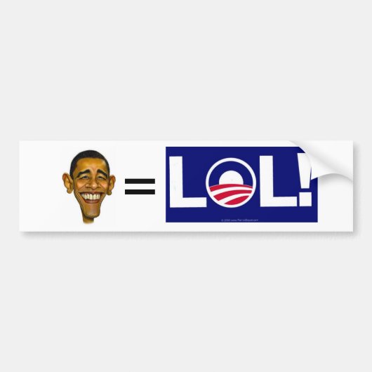 obama=lol bumpersticker (Voorkant)