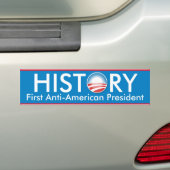 Obama maakt geschiedenis bumpersticker (Op auto)