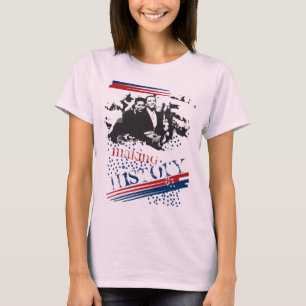 Obama maakt geschiedenis t-shirt