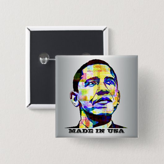 Obama - Made in USA Button (Voorkant /achterkant)
