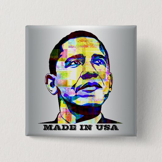 Obama - Made in USA Button (Voorkant)