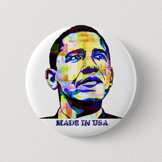 Obama - Made in USA Button (Voorkant)