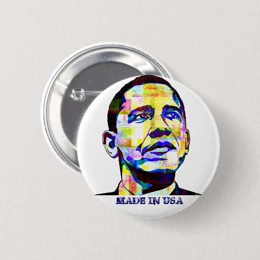 Obama - Made in USA Button (Voorkant /achterkant)